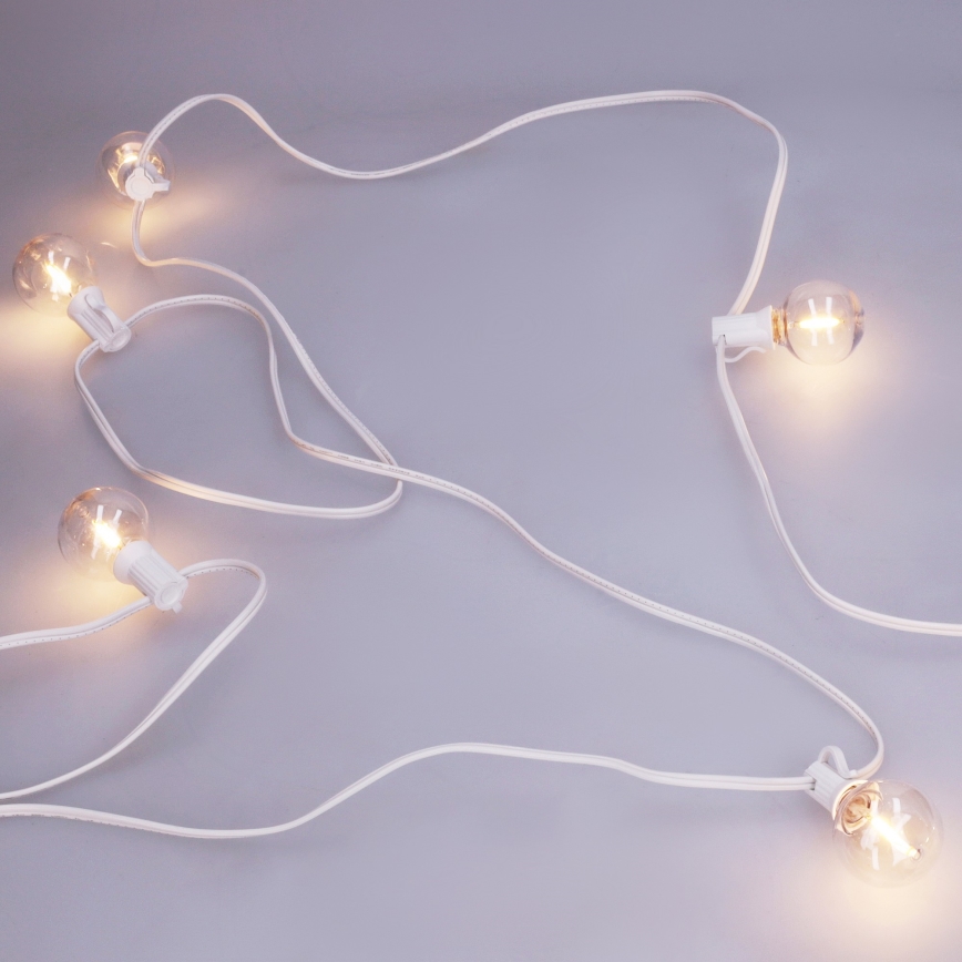 Brilagi - LED per esterni catena decorativa GIRLANDA 10xE12/0,6W/230V 8m bianco IP44 bianco caldo