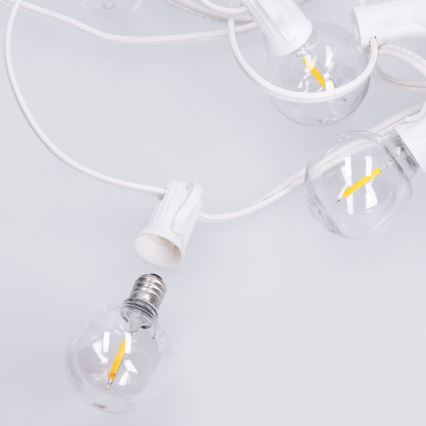 Brilagi - LED per esterni catena decorativa GIRLANDA 10xE12/0,6W/230V 8m bianco IP44 bianco caldo