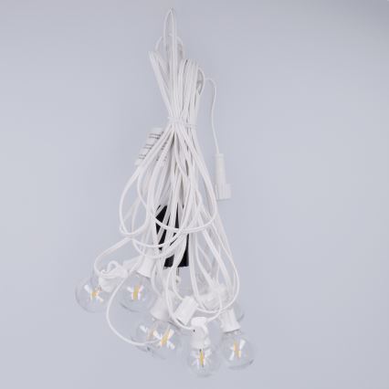 Brilagi - LED per esterni catena decorativa GIRLANDA 10xE12/0,6W/230V 8m bianco IP44 bianco caldo