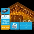 BRILAGI - LED Catena di luci natalizie da esterno 1000xLED/6W/8 funzioni 53m IP44 bianco caldo