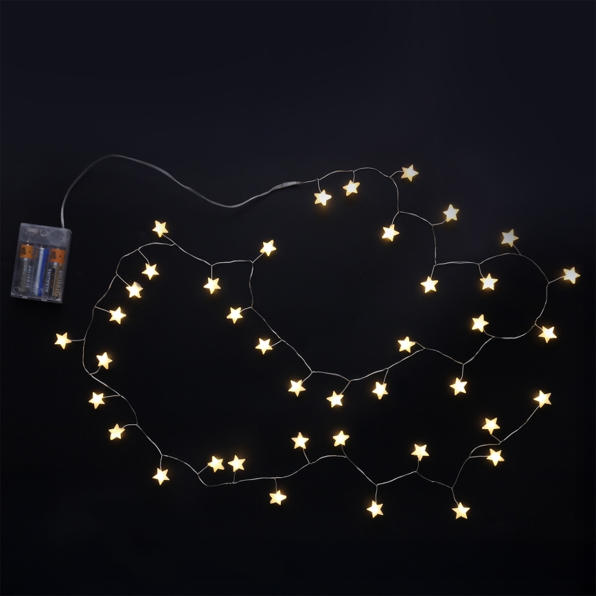 BRILAGI - LED Catena luminosa natalizia 40xLED/3xAA 1,8m bianco caldo stelle
