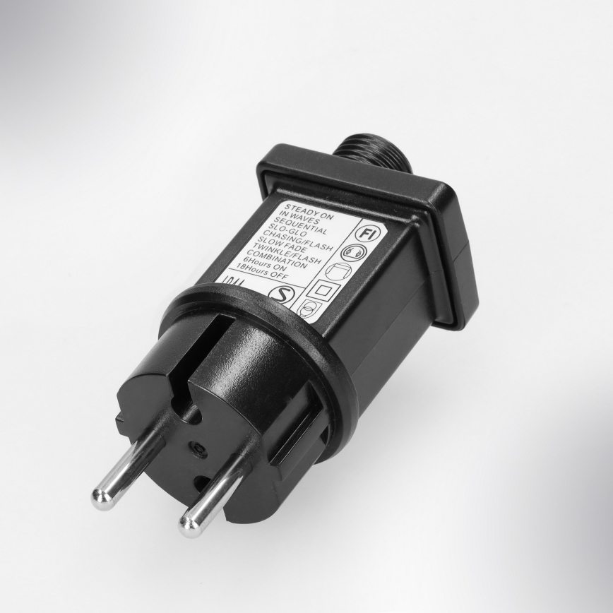 Brilagi - Catena luminosa natalizia da esterno a LED, 200 LED / 8 funzioni, 13 m, IP44, bianco caldo, effetto ghiacciolo