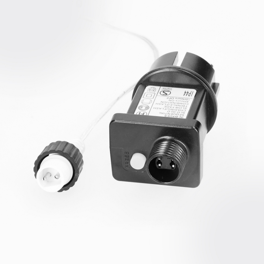 Brilagi - Catena luminosa natalizia da esterno a LED, 200 LED / 8 funzioni, 13 m, IP44, bianco caldo, effetto ghiacciolo