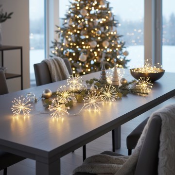 BRILAGI - LED Catena luminosa natalizia per esterni 150xLED 5m IP44 bianco caldo effetto fuochi d'artificio