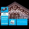 BRILAGI - LED catena luminosa natalizia per esterni 200xLED/8 funzioni 13x0,6m IP44 bianco freddo