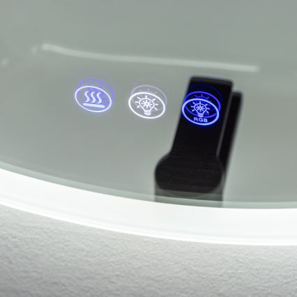 Brilagi - Specchio riscaldato per il bagno LED RGBW CLARA PRO LED/18,5W/230V Ø 60 cm IP44 CRI 90 dimmerabile + CCT