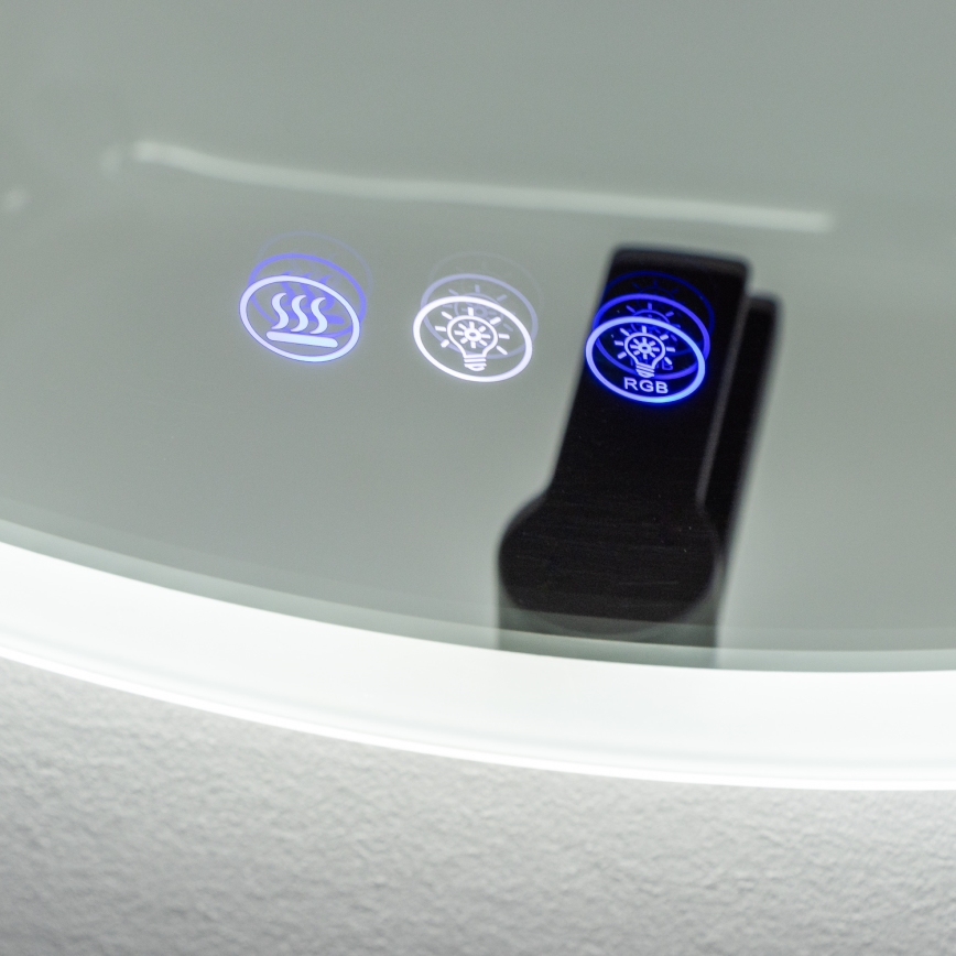 Brilagi - Specchio riscaldato per il bagno LED RGBW CLARA PRO LED/18,5W/230V Ø 60 cm IP44 CRI 90 dimmerabile + CCT