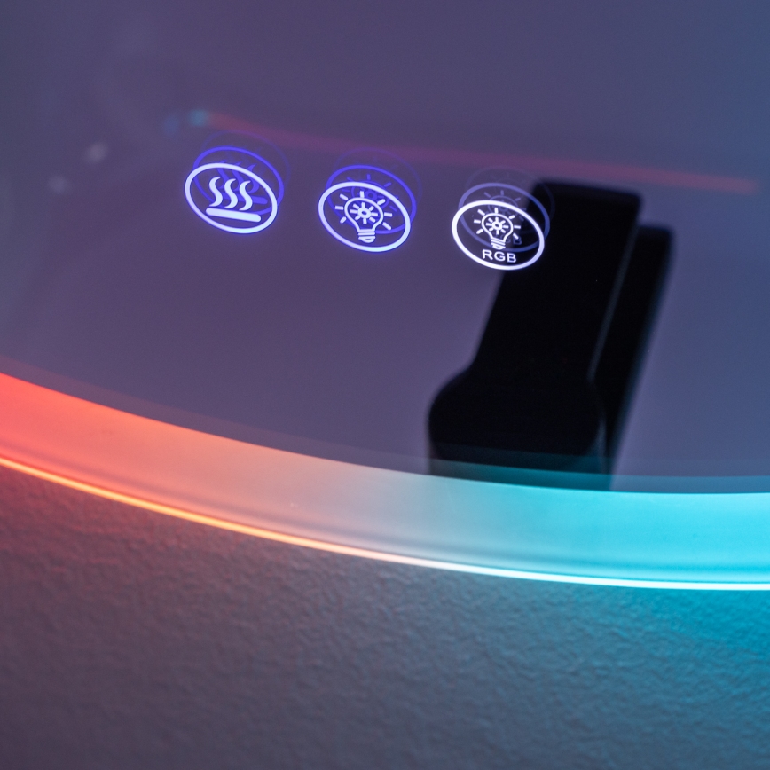 Brilagi - Specchio riscaldato per il bagno LED RGBW CLARA PRO LED/18,5W/230V Ø 60 cm IP44 CRI 90 dimmerabile + CCT