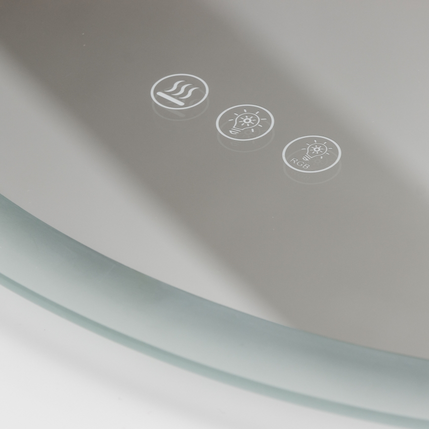 Brilagi - Specchio riscaldato per il bagno LED RGBW CLARA PRO LED/18,5W/230V Ø 60 cm IP44 CRI 90 dimmerabile + CCT