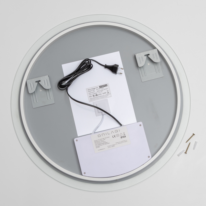 Brilagi - Specchio riscaldato per il bagno LED RGBW CLARA PRO LED/18,5W/230V Ø 60 cm IP44 CRI 90 dimmerabile + CCT