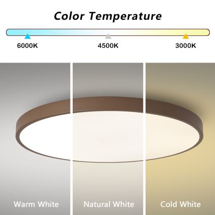 Brilagi - Lampada LED dimmerabile POOL SMART LED/128W/230V Ø 100 cm 3000-6000K Wi-Fi Tuya + telecomando, marrone