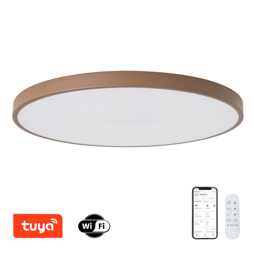 Brilagi - Lampada LED dimmerabile POOL SMART LED/128W/230V Ø 100 cm 3000-6000K Wi-Fi Tuya + telecomando, marrone