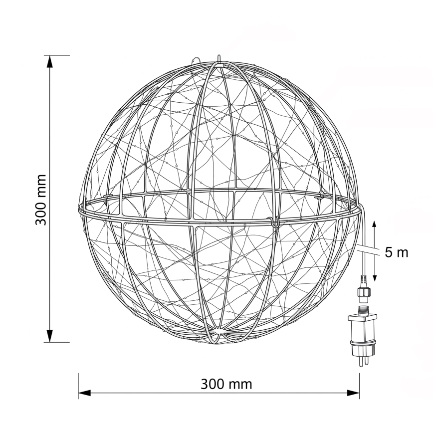 BRILAGI - LED decorazione natalizia da esterno LED/1,3W/230V IP44 sfera Ø 30 cm