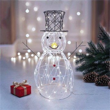 BRILAGI - LED decorazione natalizia da esterno LED/3,6W/8 funzioni 60 cm IP44 pupazzo di neve bianco freddo