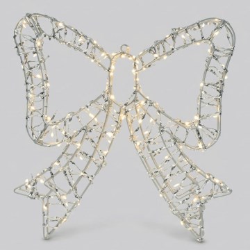 BRILAGI - LED Decorazione natalizia da esterno LED/3,6W/8 funzioni IP44 41 cm bianco caldo fiocco/argento