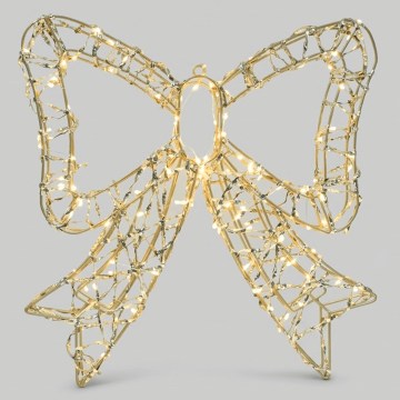 BRILAGI - LED Decorazione natalizia da esterno LED/3,6W/8 funzioni IP44 41 cm fiocco dorato