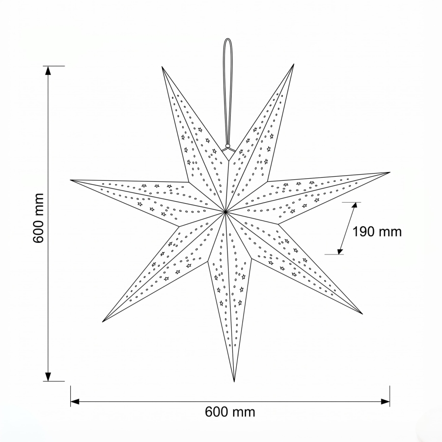 BRILAGI - LED Decorazione natalizia LED/2xAA 60 cm stella