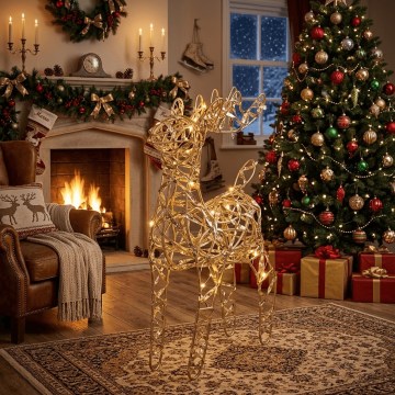 BRILAGI - LED Decorazione natalizia LED/3xAA 32 cm renna bianco caldo