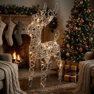 BRILAGI - LED decorazione natalizia LED/3xAA 42 cm renna bianco caldo