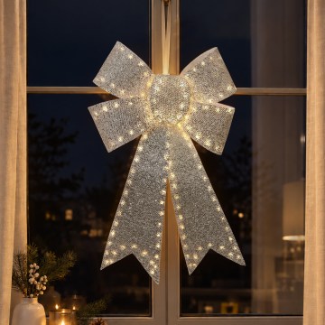 BRILAGI - LED Decorazione natalizia per esterni LED/3,3W/230V IP44 fiocco argentato
