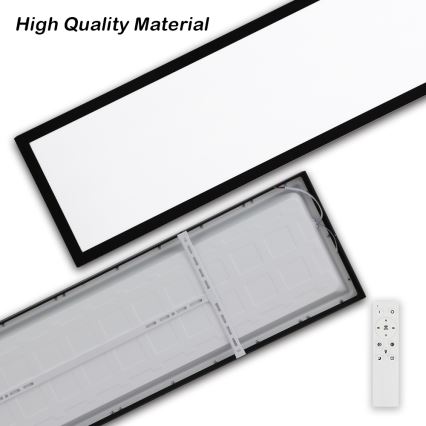Brilagi - Dimmable Lampada da Bagno da Soffitto FRAME SMART LED/50W/230V 30x120 cm 3000-6000K IP44 Nero + Telecomando