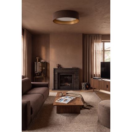 Brilagi - Plafoniera LED dimmerabile VELVET SMARTIX STARS LED/36W/230V 3000-6000K Ø 55 cm marrone/oro Wi-Fi Tuya Beacon + telecomando