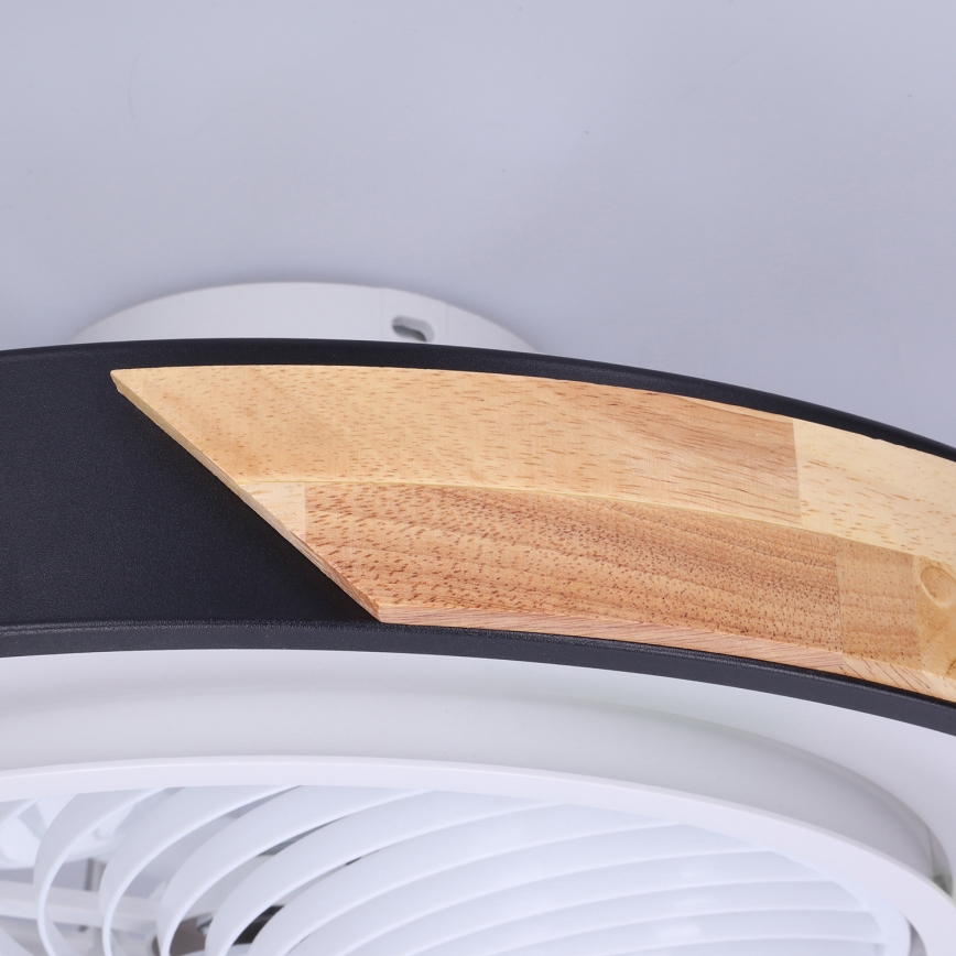 Brilagi - Plafoniera LED dimmerabile con ventilatore LED/30W/230V 3000-6500K Ø 50 cm nero/rovere + telecomando