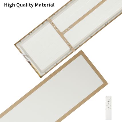 Brilagi - Plafoniera da bagno dimmerabile a LED FRAME SMART LED/50W/230V 120x30 cm 3000-6000K IP44 beige + telecomando