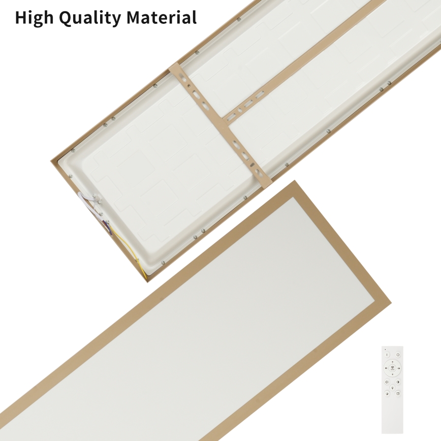 Brilagi - Plafoniera da bagno dimmerabile a LED FRAME SMART LED/50W/230V 120x30 cm 3000-6000K IP44 beige + telecomando