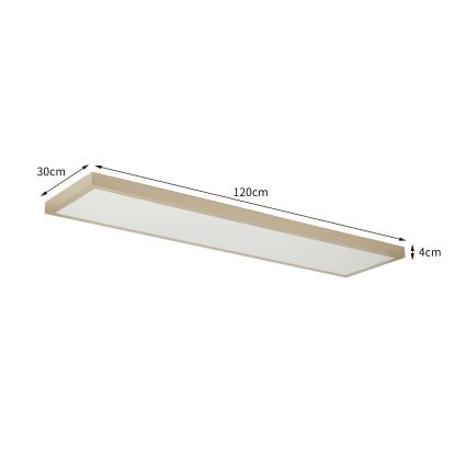 Brilagi - Plafoniera da bagno dimmerabile a LED FRAME SMART LED/50W/230V 120x30 cm 3000-6000K IP44 beige + telecomando