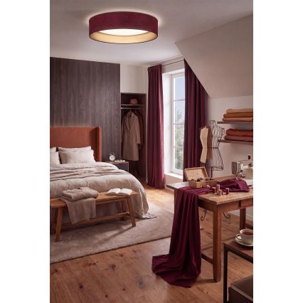 Brilagi - Plafoniera LED dimmerabile VELVET SMARTIX STARS LED/36W/230V 3000-6000K Ø 55 cm bordeaux/oro Wi-Fi Tuya Beacon + telecomando