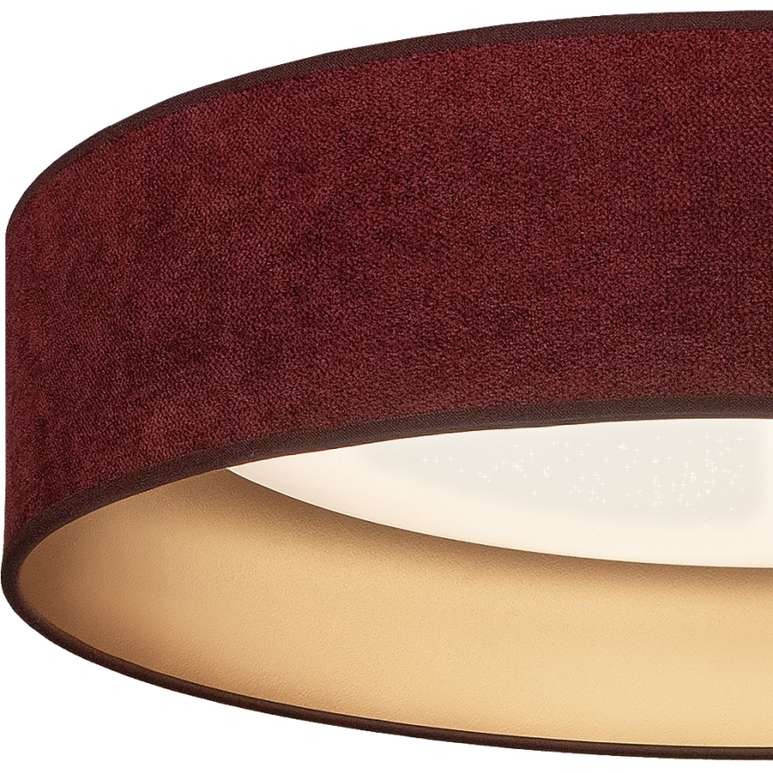 Brilagi - Plafoniera LED dimmerabile VELVET SMARTIX STARS LED/36W/230V 3000-6000K Ø 55 cm bordeaux/oro Wi-Fi Tuya Beacon + telecomando