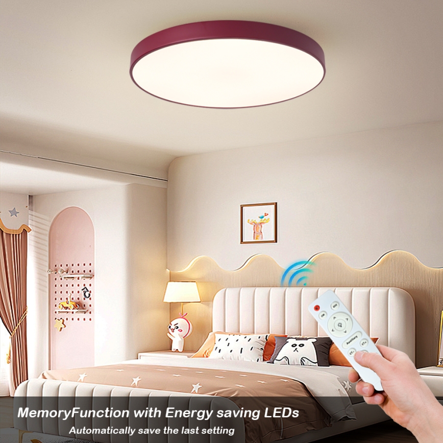 Brilagi - Plafoniera LED dimmerabile POOL LED/60W/230V 3000-6000K Ø 60 cm bordeaux + telecomando