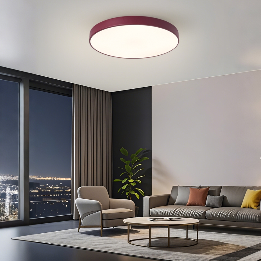 Brilagi - Plafoniera LED dimmerabile POOL LED/60W/230V 3000-6000K Ø 60 cm bordeaux + telecomando