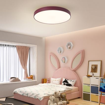 Brilagi - Plafoniera LED dimmerabile POOL LED/60W/230V 3000-6000K Ø 60 cm bordeaux + telecomando