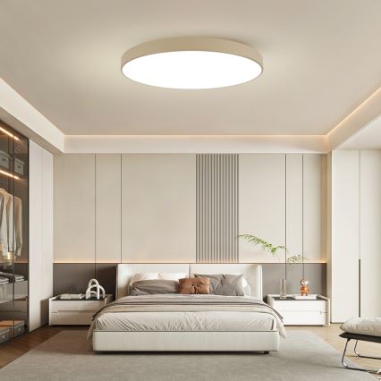 Brilagi - Plafoniera LED dimmerabile POOL SMART LED/128W/230V 3000-6000K 100 cm beige Wi-Fi Tuya + telecomando