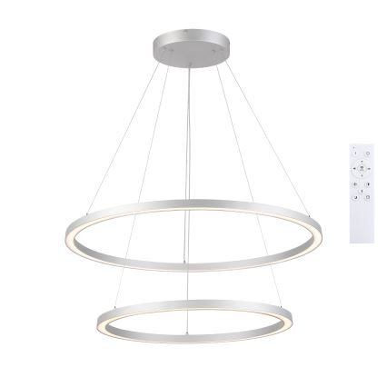 Brilagi - Lampadario a sospensione dimmerabile su cavo PORTOFINO LED/98W/230V 3000-6000K Ø 80 cm argento + telecomando