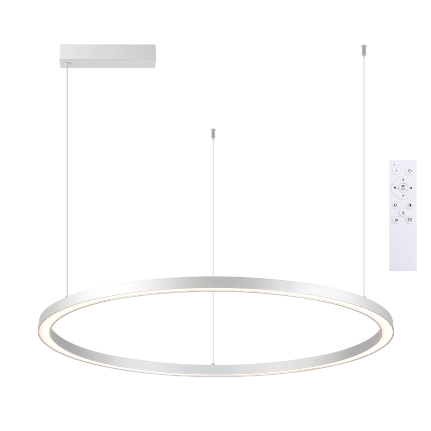Brilagi - Lampadario LED dimmerabile su cavo PORTOFINO 60W/230V 3000-6000K Ø 80 cm argento + telecomando