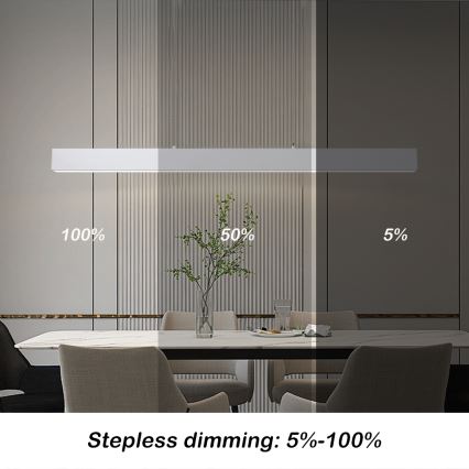 Brilagi - LED Lampadario Dimerabile SLEEKLINE SMART LED/40W/230V 3000-6000K Wi-Fi Tuya Bianco + telecomando