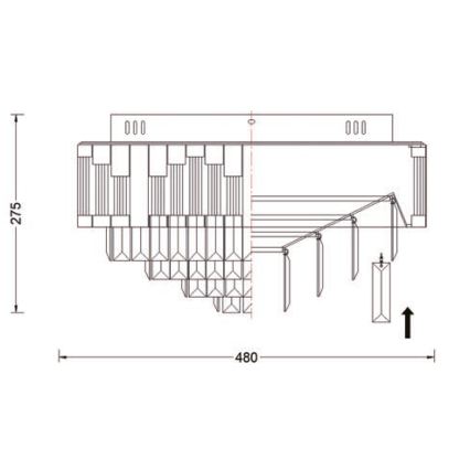 Brilagi - Plafoniera a LED dimmerabile CROWN 41W/230V 3000-6000K Ø 48 cm, dorata + telecomando