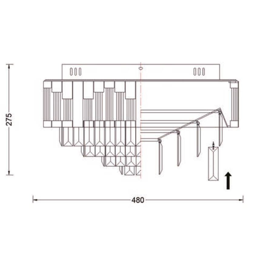 Brilagi - Plafoniera a LED dimmerabile CROWN 41W/230V 3000-6000K Ø 48 cm, dorata + telecomando