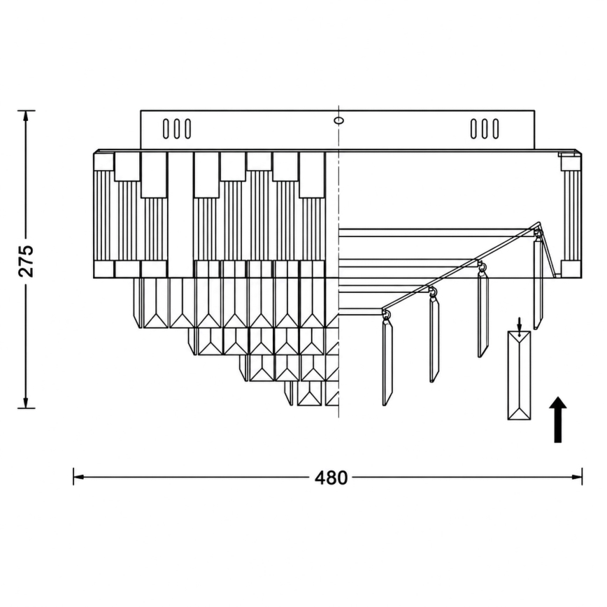 BRILAGI - Plafoniera a LED dimmerabile CROWN 41W/230V 3000-6000K Ø 48 cm, dorata + telecomando