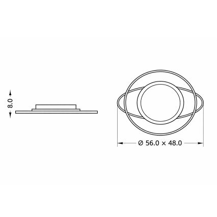 Brilagi - Plafoniera LED dimmerabile per bambini ASTRO LED/68W/230V 3000-6000K + telecomando