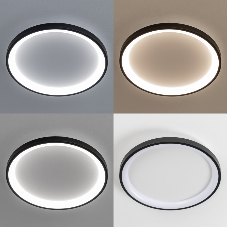 Brilagi - Plafoniera LED dimmerabile FALCON SLIM LED/42W/230V 3000-6500K Ø 50 cm nera + telecomando