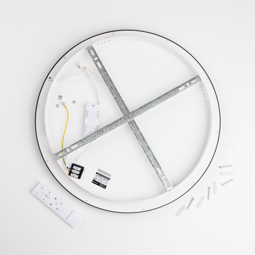 Brilagi - Plafoniera LED dimmerabile FALCON SLIM LED/42W/230V 3000-6500K Ø 50 cm nera + telecomando