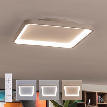 BRILAGI - LED dimmerabile plafoniera FALCON SLIM LED/50W/230V 3000-6500K 50x50 cm bianco/beige + telecomando
