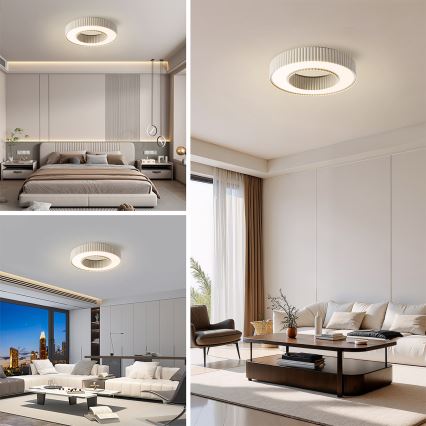 Brilagi - Plafoniera LED dimmerabile LUMIX LED/48W/230V 3000-6000K beige Ø 50 cm + telecomando