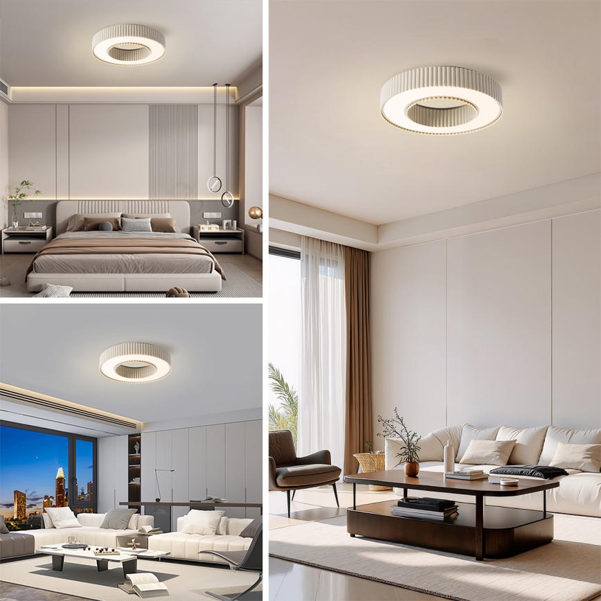 Brilagi - Plafoniera LED dimmerabile LUMIX LED/48W/230V 3000-6000K beige Ø 50 cm + telecomando