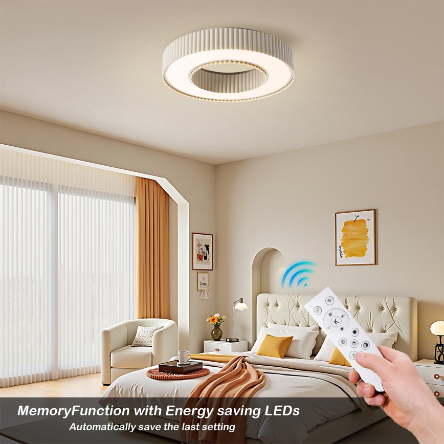 Brilagi - Plafoniera LED dimmerabile LUMIX LED/48W/230V 3000-6000K beige Ø 50 cm + telecomando