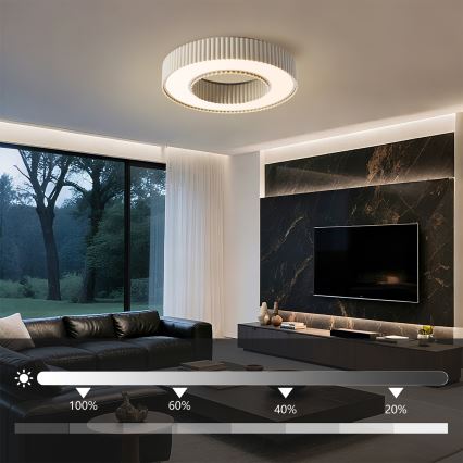 Brilagi - Plafoniera LED dimmerabile LUMIX LED/48W/230V 3000-6000K beige Ø 50 cm + telecomando